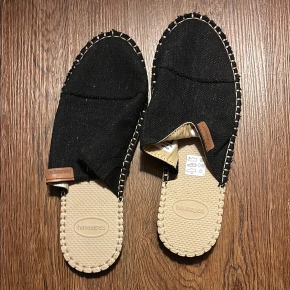 Havaianas | Shoes | Havaianas Cream And Black Espadrilles  display picture 1